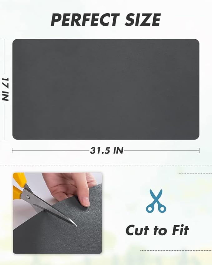 AMOAMI-Coffee Mat Hide Stain Rubber Backed Absorbent Dish Drying Mat for Kitchen Counter-Fit Under Coffee Bar Accessories Maker Machine Pot Espresso Machine Dish Rack