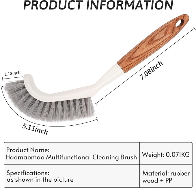 Crevice Cleaning Brush, Hard Bristle Grout Brush Gap Cleaner Tool for Tight Groove Spaces, Kitchen, Bathroom, Sliding Shower Door, Faucets Corners, Tiles, Sink and Windows Track