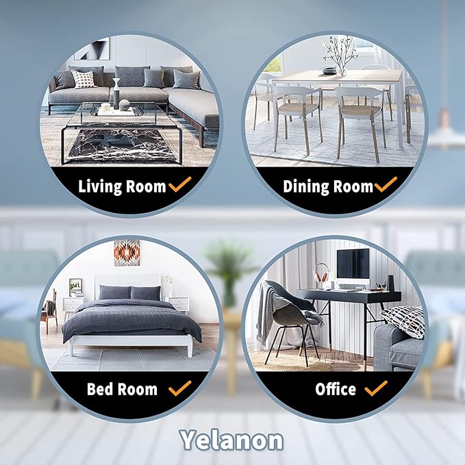 Yelanon Furniture Sliders, 8 pcs-4 3/4” Square Beige Furniture Sliders for Carpet, Heavy Duty Furniture Movers Sliders, Reusable Furniture Moving Pads, Floor Protectors for Carpet