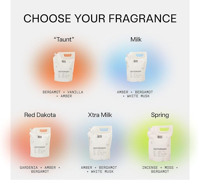 DedCool Liquid Laundry Dedtergent | Milk | Luxurious Fragrance Detergent | Removes Stains | Infused with Natural Essential Oils | Non-Toxic | 120 Washes | 64 fl oz