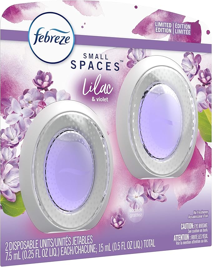 Febreze Small Spaces Air Freshener, Lilac & Violet, 2 Ct