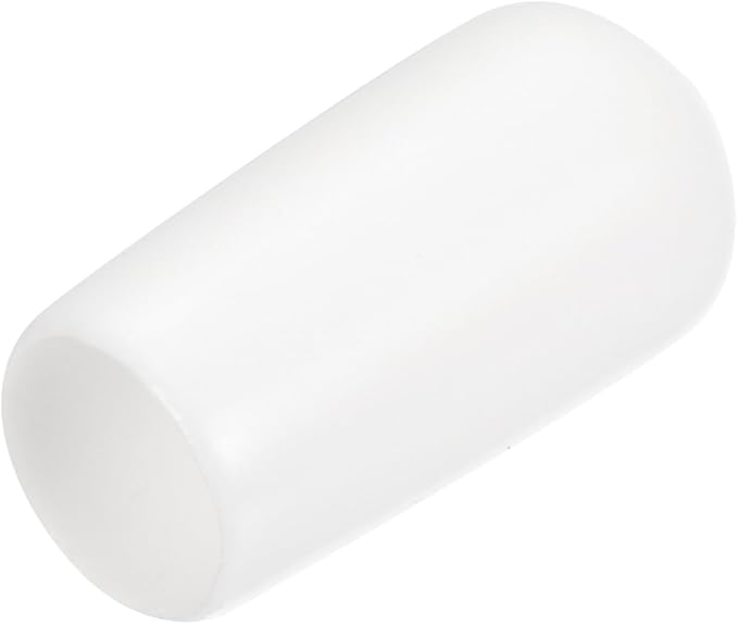 uxcell 20pcs Rubber End Caps 7mm ID Vinyl Round End Cap Cover Screw Thread Protectors White