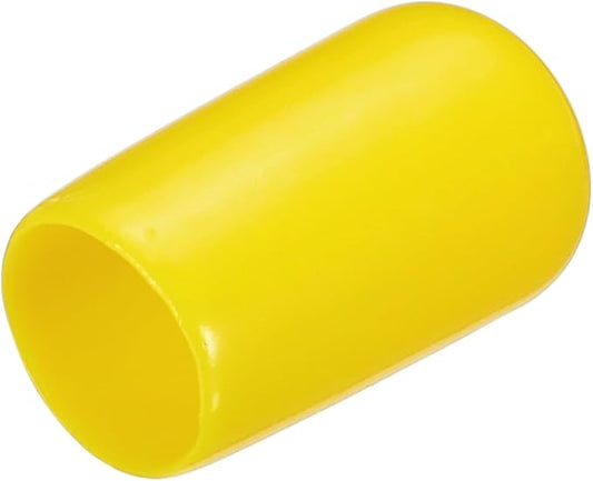 uxcell 20pcs Rubber End Caps 8mm(5/16") ID Vinyl PVC Round Tube Bolt Cap Cover Screw Thread Protectors Yellow