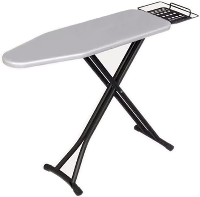 Ironing Board Full Size,Heavy Duty Small Iron Board with Heat Resistant Cover, Iron Rest - No Assembly Required (43 x 12 x 32 Inches) (Gray)