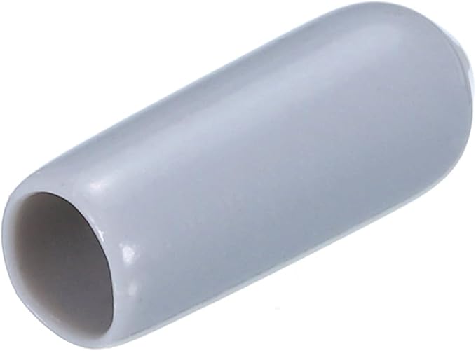 uxcell 20pcs Rubber End Caps 5mm(3/16") ID Vinyl PVC Round Tube Bolt Cap Cover Screw Thread Protectors Grey