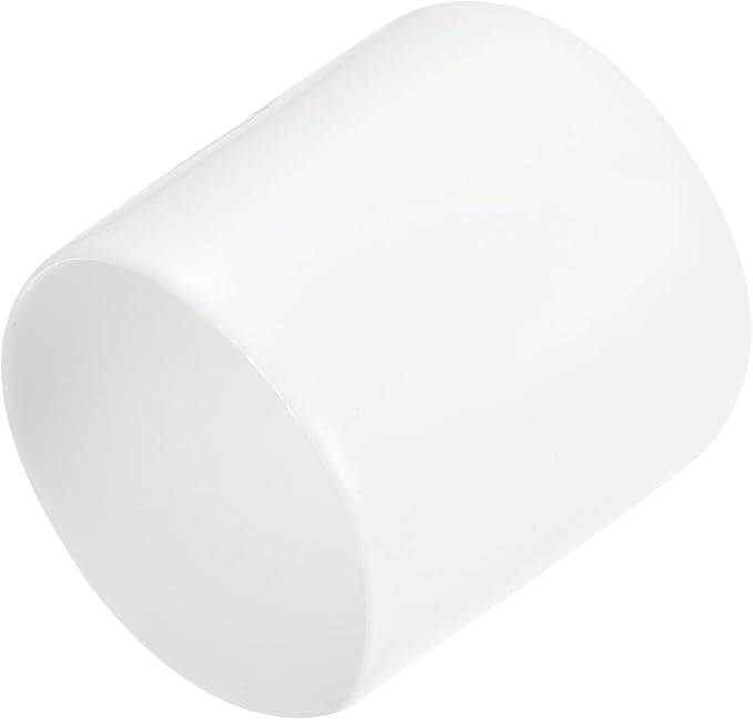 uxcell 20pcs Rubber End Caps 30mm ID Vinyl Round End Cap Cover Screw Thread Protectors White