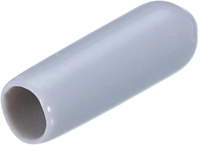 uxcell 20pcs Rubber End Caps 4mm ID Vinyl PVC Round Tube Bolt Cap Cover Screw Thread Protectors Grey