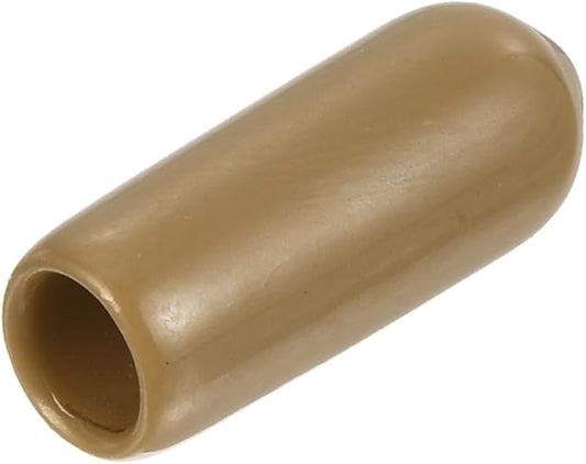 uxcell 20pcs Rubber End Caps 5mm(3/16") ID Vinyl PVC Round Tube Bolt Cap Cover Screw Thread Protectors Light Brown
