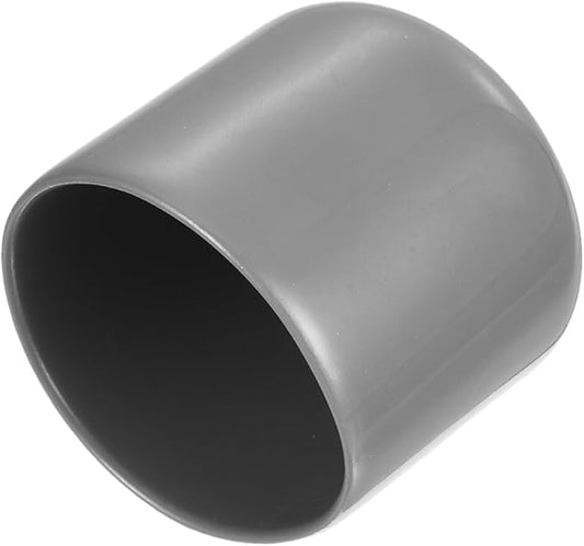 uxcell 20pcs Rubber End Caps Protective Caps 33mm ID Vinyl PVC Round Tube Bolt Cap Cover Screw Thread Protectors, Light Grey