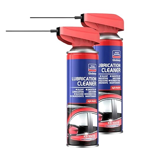 Glodway Specialist Silicone Lubricant Spary,Garage Door Lubricant Oil,with Smart Straw Sprays 2 Ways,for Door Higne,Bike,Sewing Machine,Metal Parts,10 OZ（Pack 2）