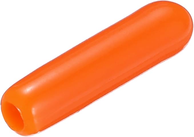uxcell 20pcs Rubber End Caps 2mm(1/16") ID Vinyl PVC Round Tube Bolt Cap Cover Screw Thread Protectors,Orange