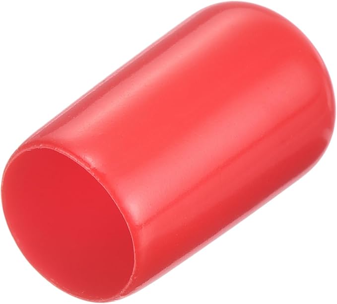 uxcell 20pcs Rubber End Caps 10.5mm ID Vinyl Round Tube Bolt Cap Cover Thread Protectors Red