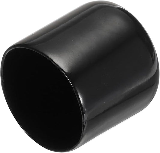 uxcell 20pcs Rubber End Caps 32mm ID Vinyl PVC Round Tube Bolt Cap Cover Screw Thread Protectors Black