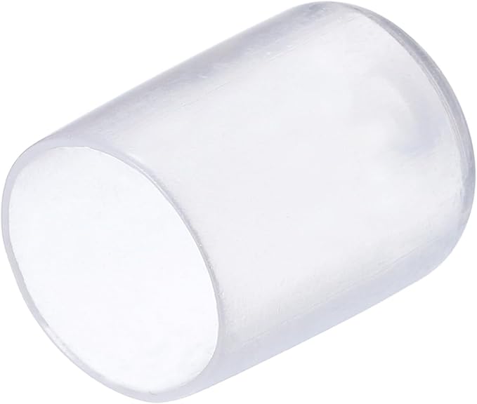 uxcell 20pcs Rubber End Caps 15mm ID Vinyl PVC Round Tube Bolt Cap Cover Screw Thread Protectors Clear