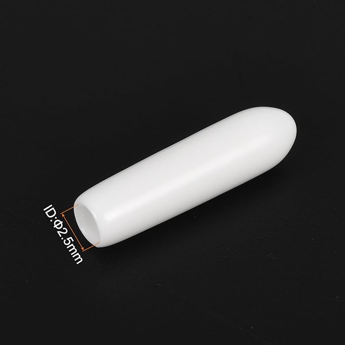 uxcell 20pcs Rubber End Caps 2.5mm ID Vinyl Round End Cap Cover Screw Thread Protectors White