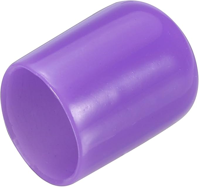 uxcell 20pcs Rubber End Caps 16mm(5/8") ID Vinyl PVC Round Tube Bolt Cap Cover Screw Thread Protectors,Purple