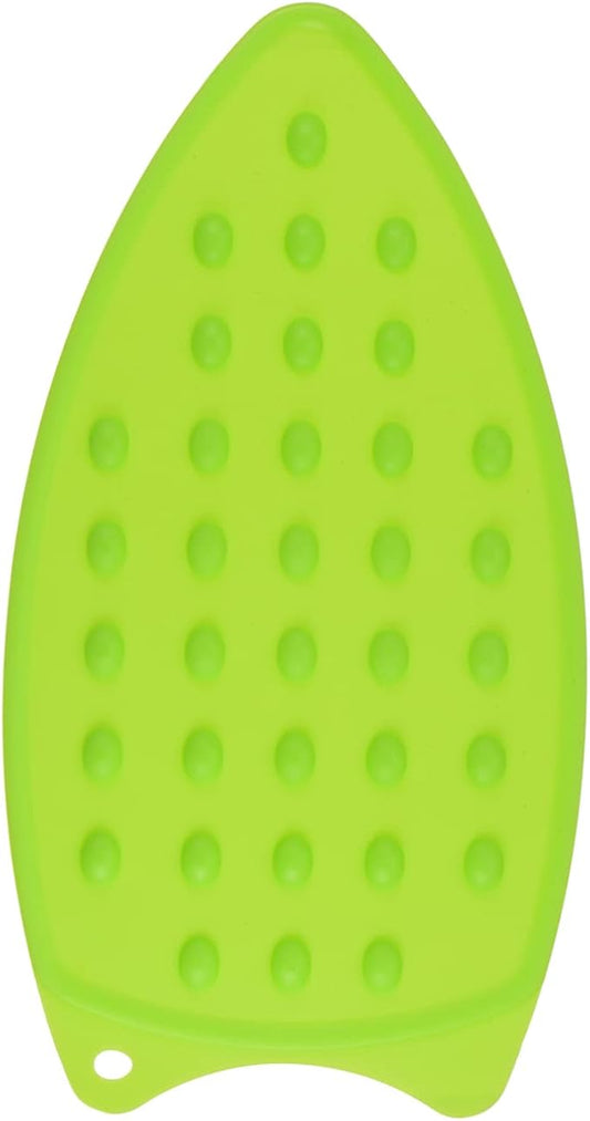 HARFINGTON Silicone Iron Rest Pad, Multipurpose Iron Hot Resistant Mat Iron Rest Plate for Ironing Board Hot Heat Resistant Steam Compact Mat, Green