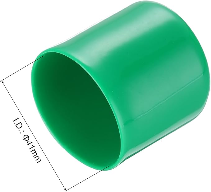 uxcell 20pcs Rubber End Caps 41mm(1 5/8") ID Vinyl PVC Round Tube Bolt Cap Cover Screw Thread Protectors Dark Green