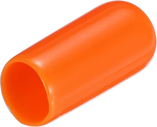 uxcell 20pcs Rubber End Caps 6mm(1/4") ID Vinyl PVC Round Tube Bolt Cap Cover Screw Thread Protectors,Orange