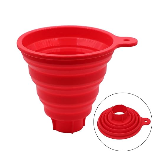 KongNai Silicone Collapsible Wide Mouth Funnel for Jars, Foldable Large Canning Funnel for Wide Mouth Jar, Food Grade Silicone Transferring Tool for Liquid Oil Jam Solid Seasoning Bean