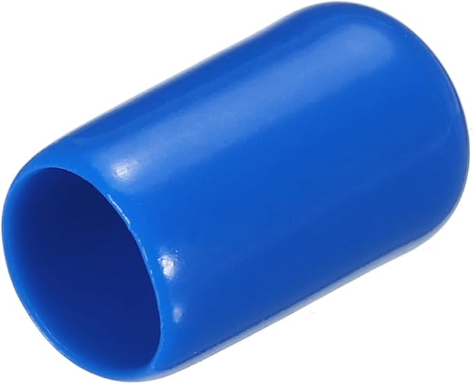 uxcell 20pcs Rubber End Caps 7.5mm ID Vinyl PVC Round Tube Bolt Cap Cover Screw Thread Protectors Blue