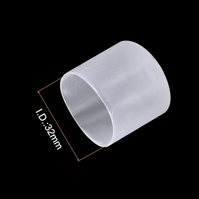 uxcell 20pcs Rubber End Caps 32mm ID Vinyl PVC Round Tube Bolt Cap Cover Screw Thread Protectors Clear