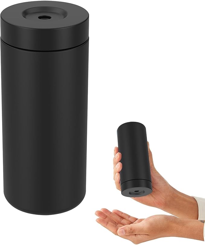 Soap Dispenser,Dish Soap Holder for Kitchen Sink 8 oz Round Refillable Foaming Soaps Dispenser Shampoo and Conditioner Bottles Watertight Silicone Squeeze Bottle for Bathroom Black