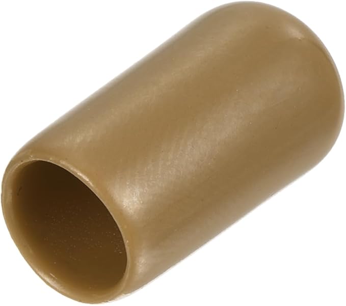 uxcell 20pcs Rubber End Caps 7.5mm ID Vinyl PVC Round Tube Bolt Cap Cover Screw Thread Protectors Light Brown