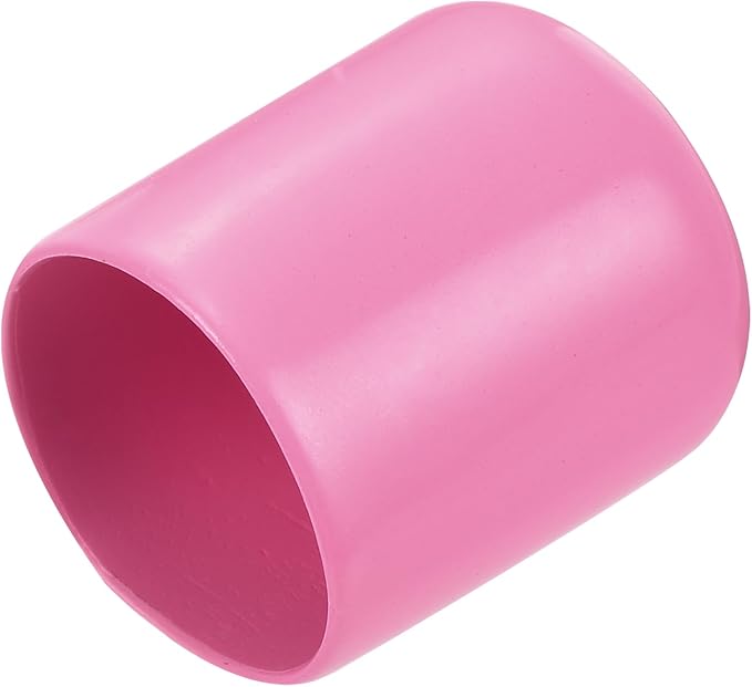 uxcell 20pcs Rubber End Caps 21mm ID Vinyl PVC Round Tube Bolt Cap Cover Screw Thread Protectors Pink