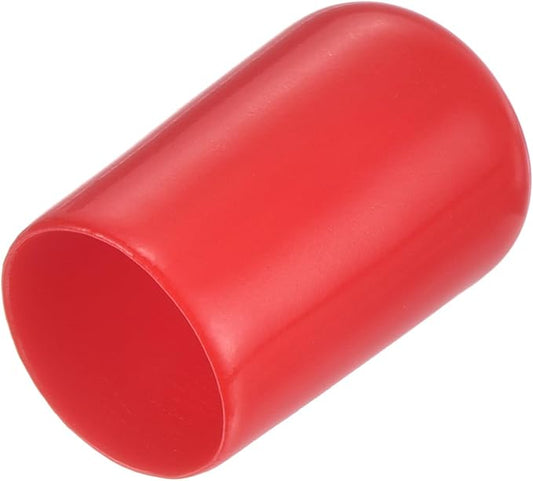 uxcell 20pcs Rubber End Caps 12.5mm(1/2 inch) ID Vinyl Round Tube Bolt Cap Cover Thread Protectors Red