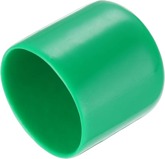 uxcell 20pcs Rubber End Caps 33mm(1 5/16") ID Vinyl PVC Round Tube Bolt Cap Cover Screw Thread Protectors Dark Green