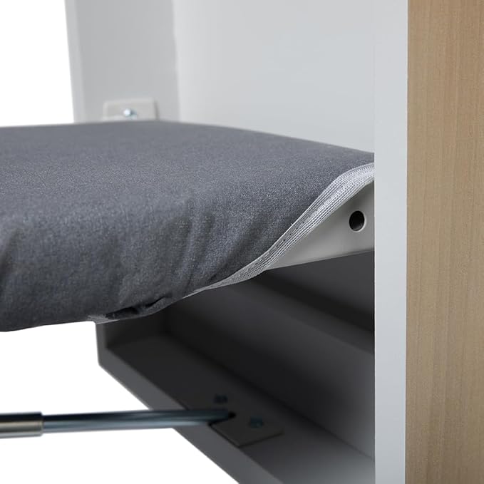 TIVIT Ironing Board Cover for Handi-Press Iron-A-Way Wall Mounted Ironing Boards 42-46" Long Adjustable Straps, Alumitek, Scorch Resistant, Thick Padding Made in Italy