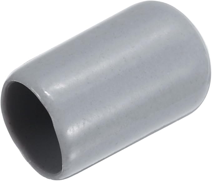 uxcell 20pcs Rubber End Caps 9.5mm(3/8") ID Vinyl PVC Round Tube Bolt Cap Cover Screw Thread Protectors Grey