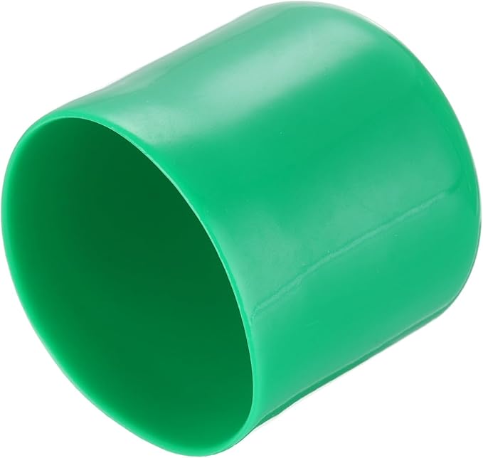 uxcell 20pcs Rubber End Caps 46mm ID Vinyl PVC Round Tube Bolt Cap Cover Screw Thread Protectors Dark Green