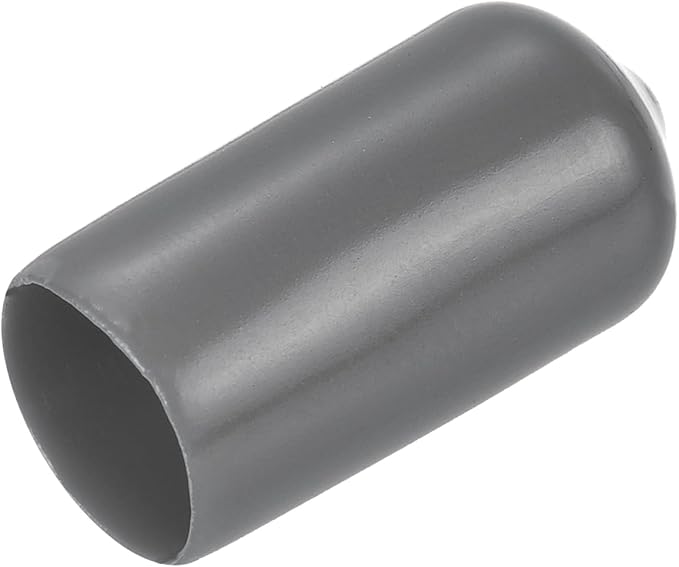 uxcell 20pcs Rubber End Caps 10mm(3/8") ID Vinyl PVC Round Tube Bolt Cap Cover Screw Thread Protectors Dark Grey