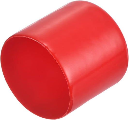 uxcell 20pcs Rubber End Caps 39mm ID Vinyl Round Tube Bolt Cap Cover Thread Protectors Red