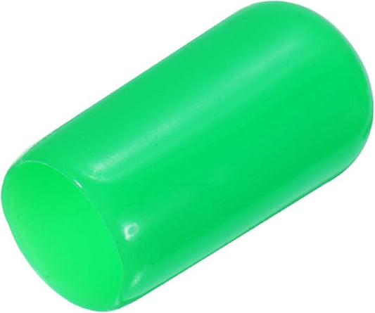 uxcell 20pcs Rubber End Caps 9.5mm(3/8") ID Vinyl PVC Round Tube Bolt Cap Cover Screw Thread Protectors Green