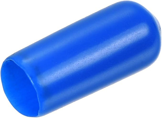 uxcell 20pcs Rubber End Caps 7mm ID Vinyl PVC Round Tube Bolt Cap Cover Screw Thread Protectors Blue