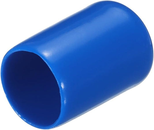 uxcell 20pcs Rubber End Caps 13mm ID Vinyl PVC Round Tube Bolt Cap Cover Screw Thread Protectors Blue