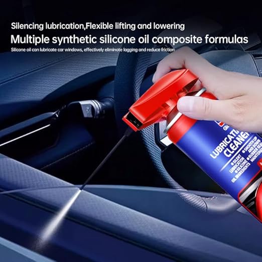 Glodway Automotive Window Door Seal,Silicone Seal Lubricants,Track Lube for Electric Windows,Noise Reduction with Smart Straw Sprays 2 Ways,10 OZ (Pack of 1)