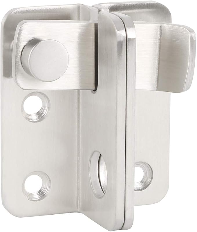 Alise Flip Latch,Gate Latches Slide Bolt Latch Safety Door Lock Catch for Barn Cabinet Pet Cage Wood Fence Bathroom Garage Window,SUS304 Stainless Steel Gate Hardware Locks,Brushed Nickel MS5009