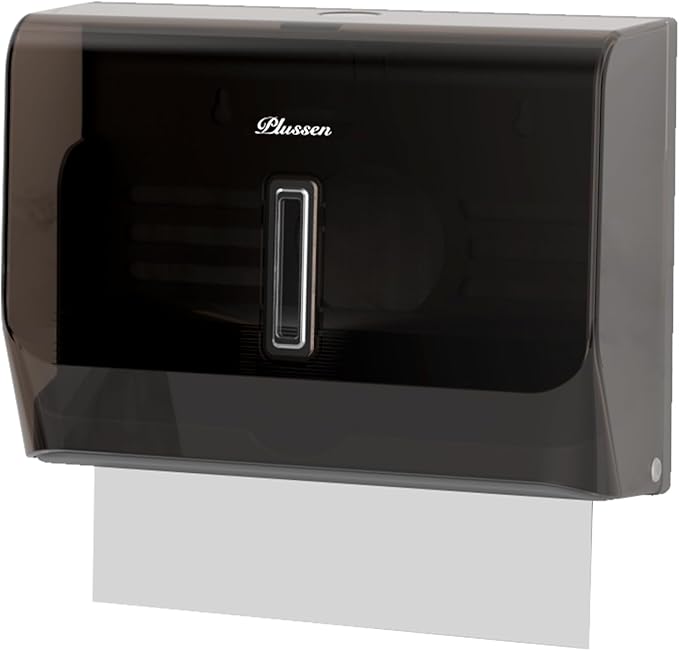Paper Towel Dispenser Adhesive Wall Mounted,200+ Multifold Trifold c-Fold Hand Paper Towel Dispenser for Bathroom 10.8" L x 3.5" W x 8" H