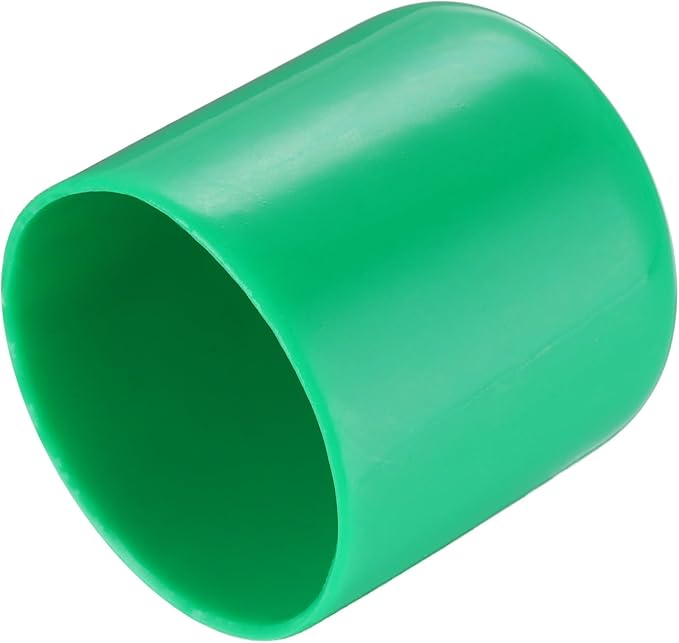 uxcell 20pcs Rubber End Caps 36mm(1 7/16") ID Vinyl PVC Round Tube Bolt Cap Cover Screw Thread Protectors Dark Green