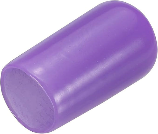 uxcell 20pcs Rubber End Caps 10mm(3/8") ID Vinyl PVC Round Tube Bolt Cap Cover Screw Thread Protectors,Purple
