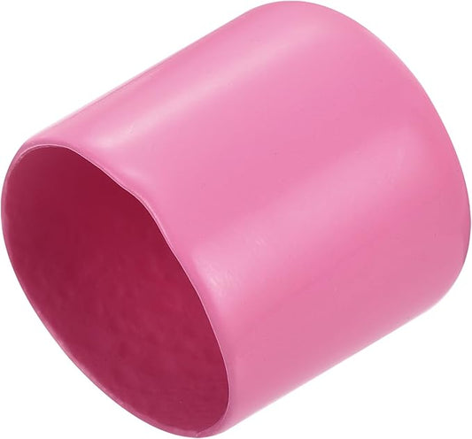 uxcell 20pcs Rubber End Caps 25mm(1 inch) ID Vinyl PVC Round Tube Bolt Cap Cover Screw Thread Protectors Pink