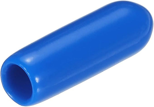 uxcell 20pcs Rubber End Caps 3.5mm ID Vinyl PVC Round Tube Bolt Cap Cover Screw Thread Protectors Blue