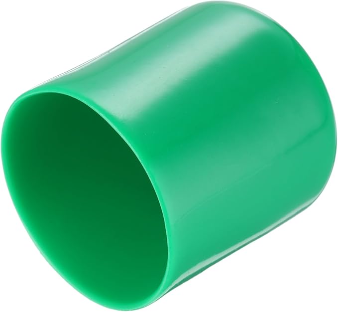 uxcell 20pcs Rubber End Caps 39mm(1 1/2") ID Vinyl PVC Round Tube Bolt Cap Cover Screw Thread Protectors Dark Green