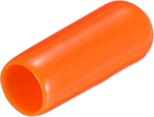 uxcell 20pcs Rubber End Caps 5mm(3/16") ID Vinyl PVC Round Tube Bolt Cap Cover Screw Thread Protectors,Orange