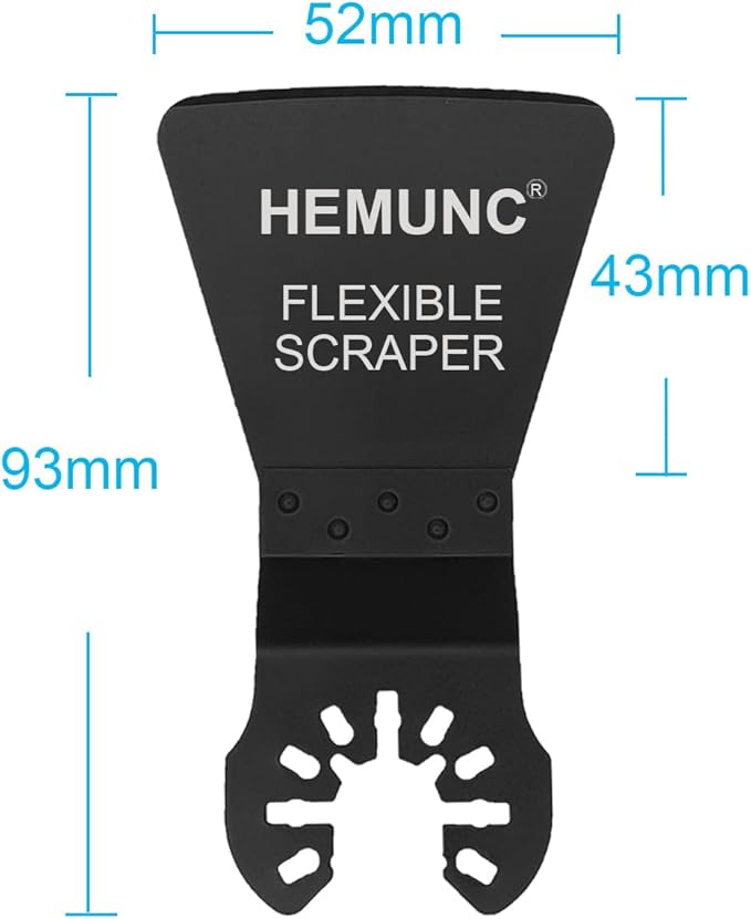 6 Oscillating Tool Scraper Blades Flexible Rigid Scraper Blade, for Removal of Caulk,Vinyl Flooring,Paint,Carpet,Tile Adhesives