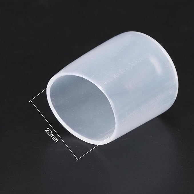 uxcell 20pcs Rubber End Caps 22mm(7/8") ID Vinyl PVC Round Tube Bolt Cap Cover Screw Thread Protectors Clear